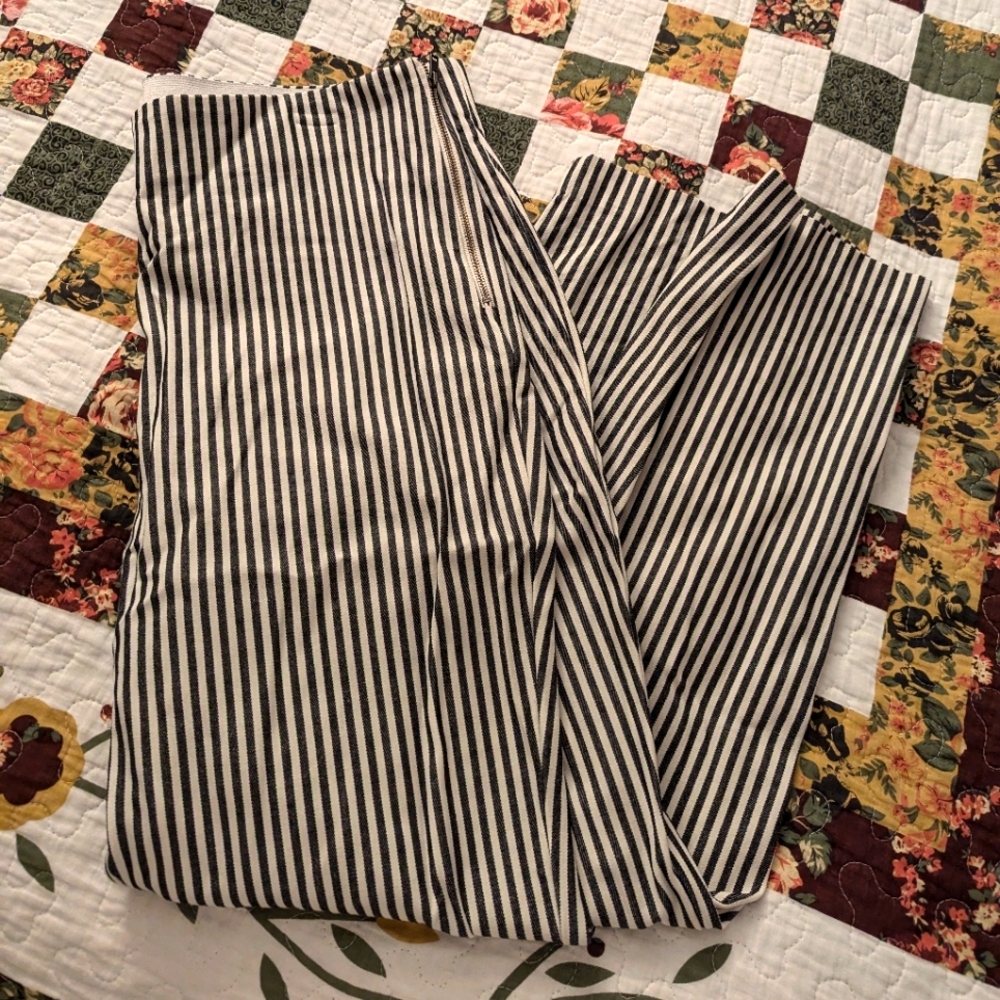 Gray Striped Pant